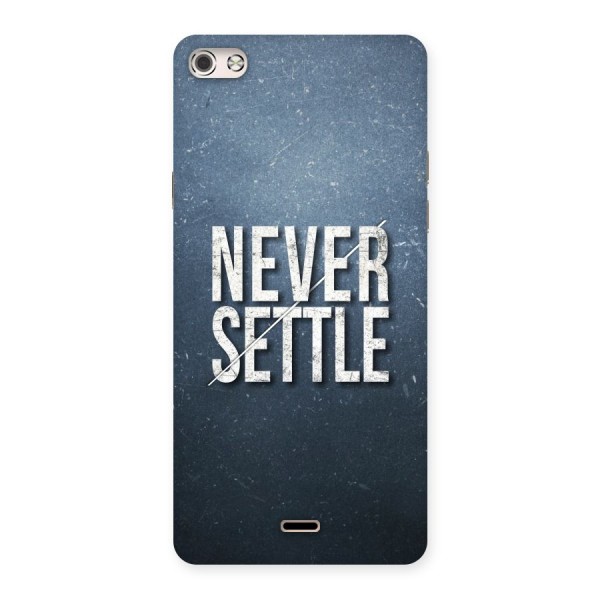 Never Settle Back Case for Micromax Canvas Silver 5