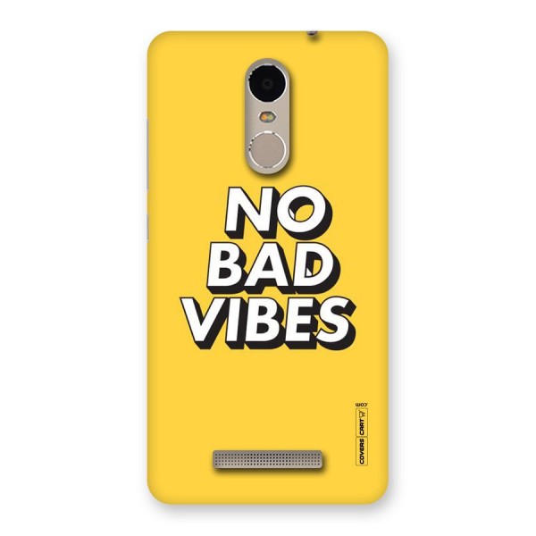 No Bad Vibes Back Case for Xiaomi Redmi Note 3