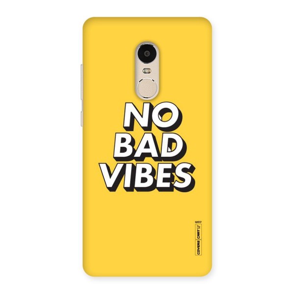 No Bad Vibes Back Case for Xiaomi Redmi Note 4