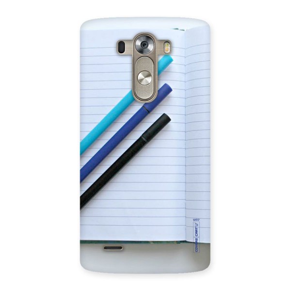 Notebook And Pens Back Case for LG G3