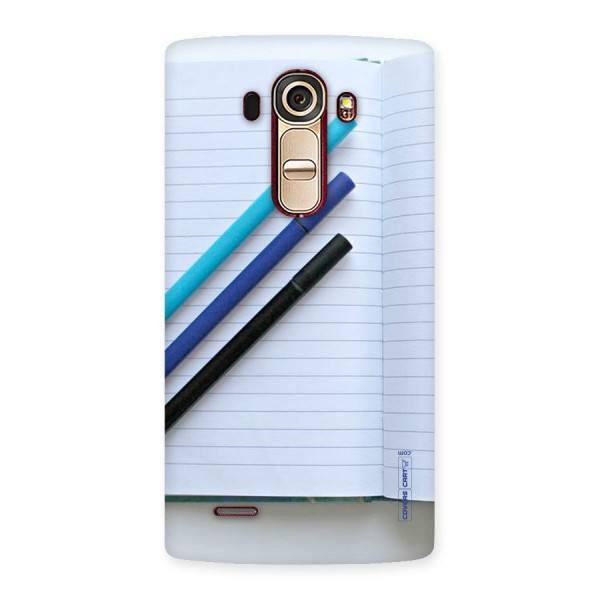Notebook And Pens Back Case for LG G4