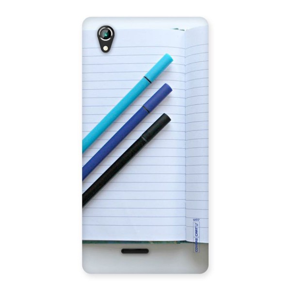 Notebook And Pens Back Case for Lava Iris 800