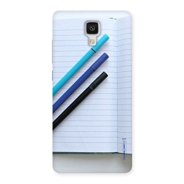 Notebook And Pens Back Case for Xiaomi Mi 4