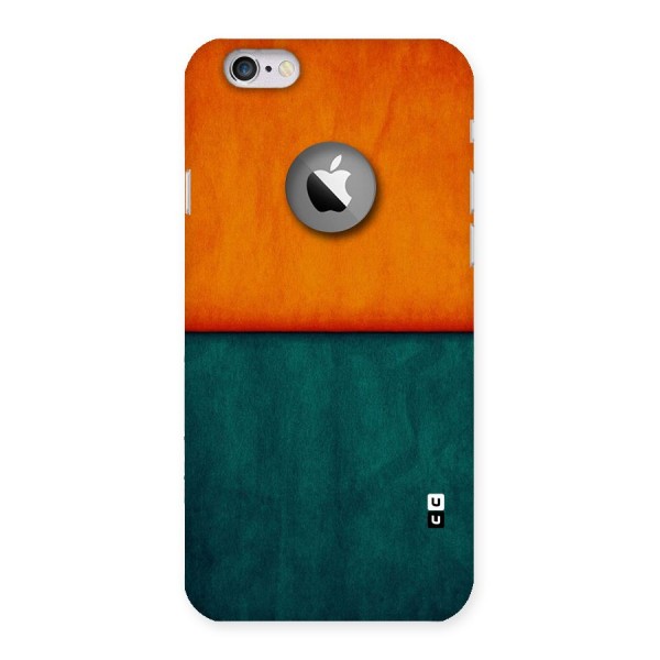 Orange Green Shade Back Case for iPhone 6 Logo Cut
