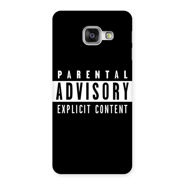 Parental Advisory Label Back Case for Galaxy A3 2016