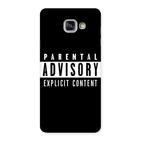 Parental Advisory Label Back Case for Galaxy A7 2016