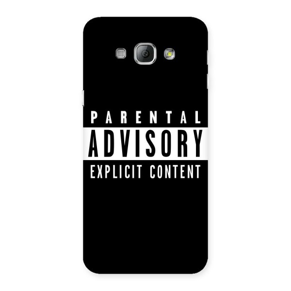 Parental Advisory Label Back Case for Galaxy A8