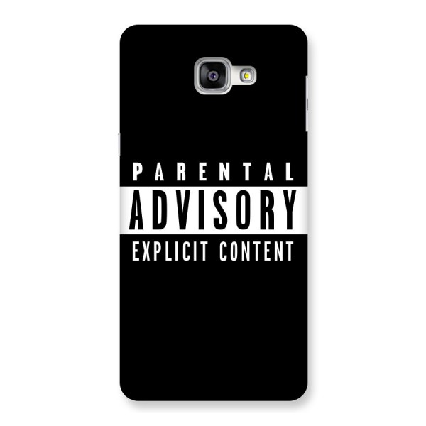 Parental Advisory Label Back Case for Galaxy A9