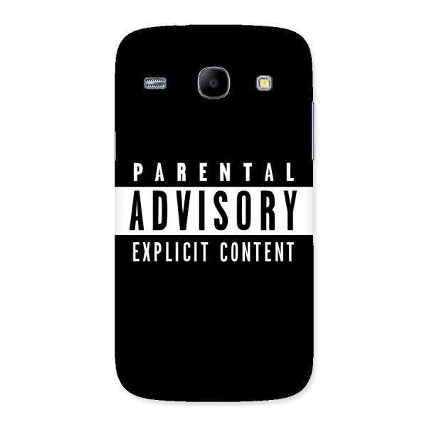Parental Advisory Label Back Case for Galaxy Core
