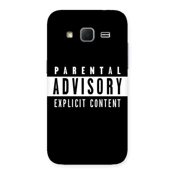 Parental Advisory Label Back Case for Galaxy Core Prime