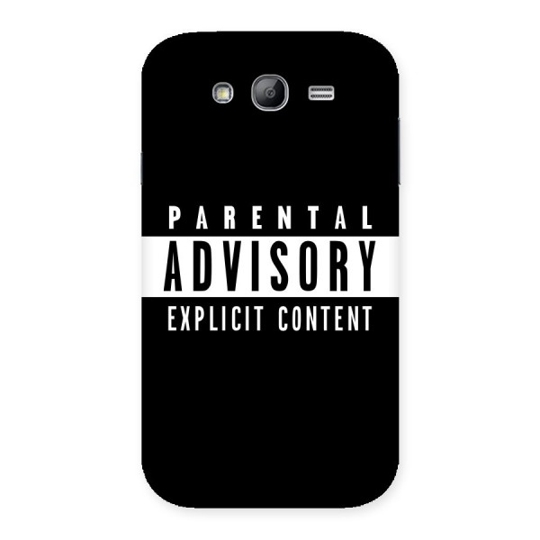 Parental Advisory Label Back Case for Galaxy Grand