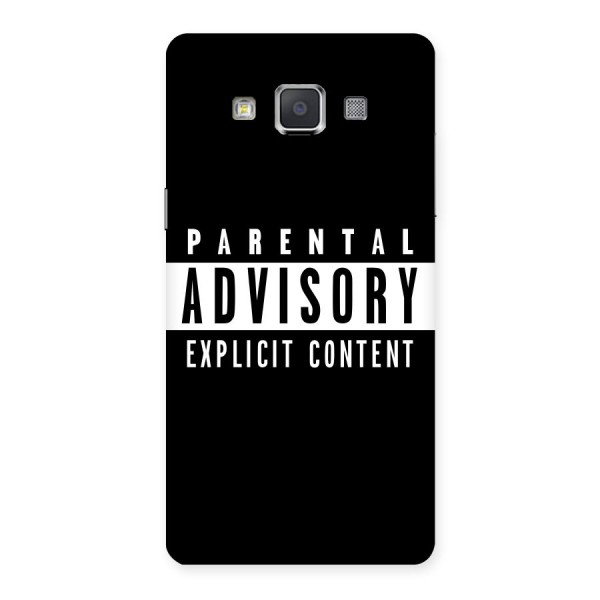 Parental Advisory Label Back Case for Galaxy Grand Max