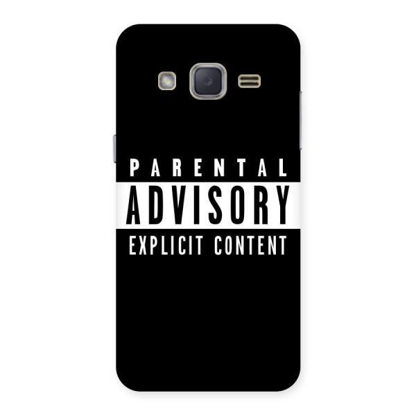 Parental Advisory Label Back Case for Galaxy J2