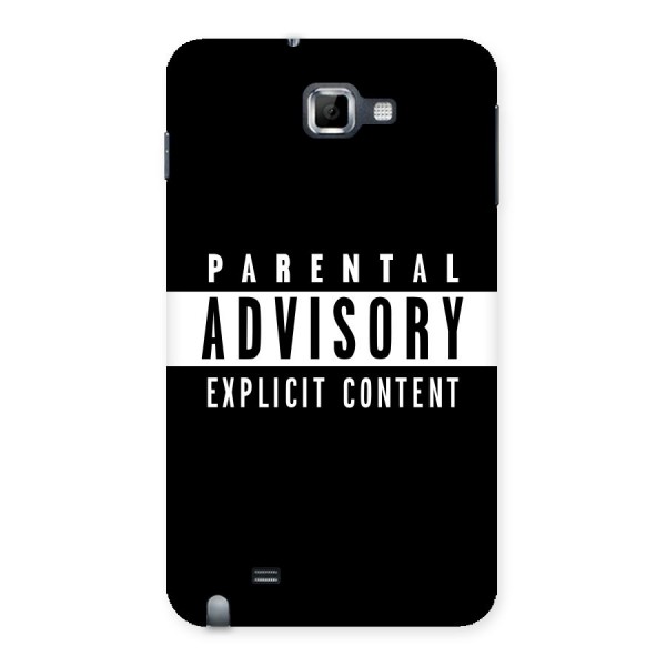 Parental Advisory Label Back Case for Galaxy Note