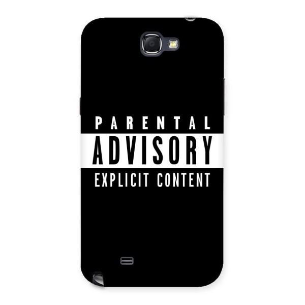 Parental Advisory Label Back Case for Galaxy Note 2