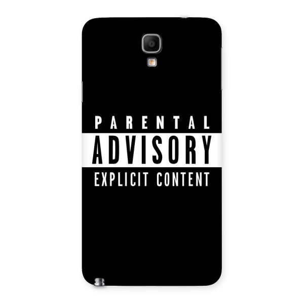 Parental Advisory Label Back Case for Galaxy Note 3 Neo