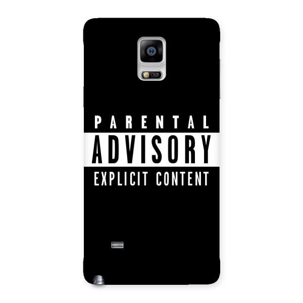 Parental Advisory Label Back Case for Galaxy Note 4