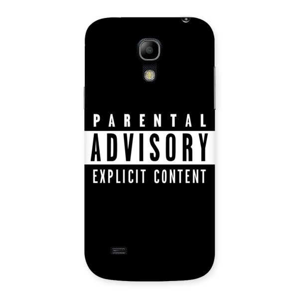 Parental Advisory Label Back Case for Galaxy S4 Mini