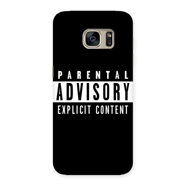 Parental Advisory Label Back Case for Galaxy S7