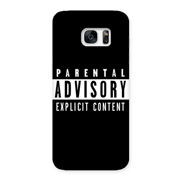 Parental Advisory Label Back Case for Galaxy S7 Edge