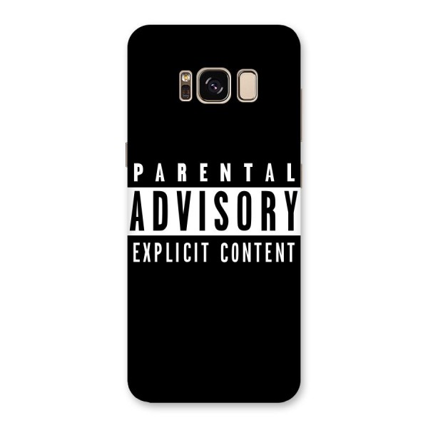 Parental Advisory Label Back Case for Galaxy S8