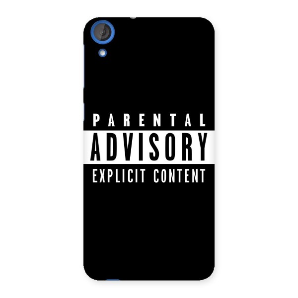 Parental Advisory Label Back Case for HTC Desire 820