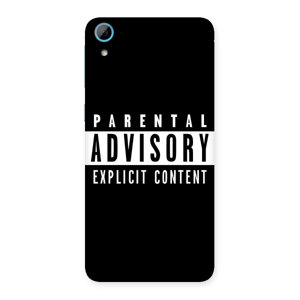 Parental Advisory Label Back Case for HTC Desire 826