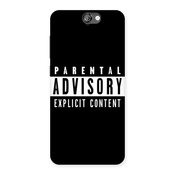 Parental Advisory Label Back Case for HTC One A9
