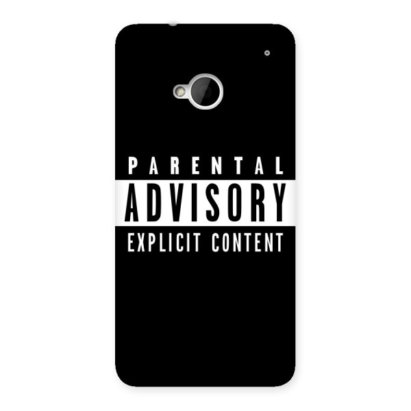 Parental Advisory Label Back Case for HTC One M7