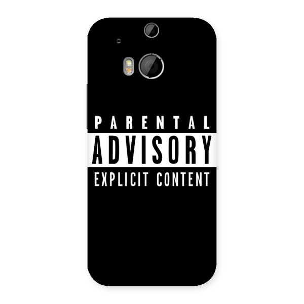 Parental Advisory Label Back Case for HTC One M8