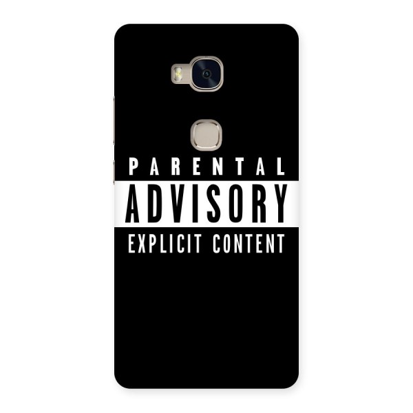Parental Advisory Label Back Case for Huawei Honor 5X