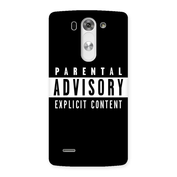 Parental Advisory Label Back Case for LG G3 Mini