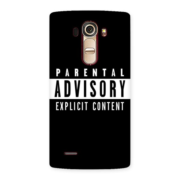 Parental Advisory Label Back Case for LG G4