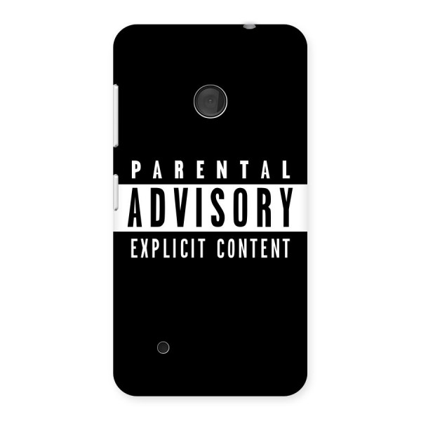 Parental Advisory Label Back Case for Lumia 530