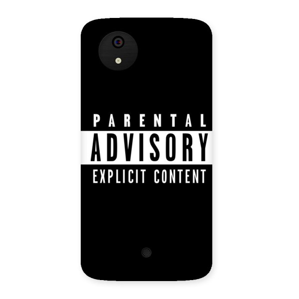 Parental Advisory Label Back Case for Micromax Canvas A1