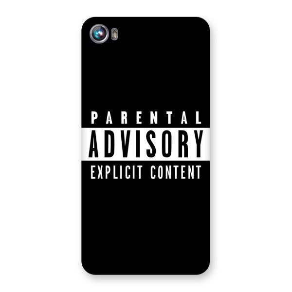 Parental Advisory Label Back Case for Micromax Canvas Fire 4 A107