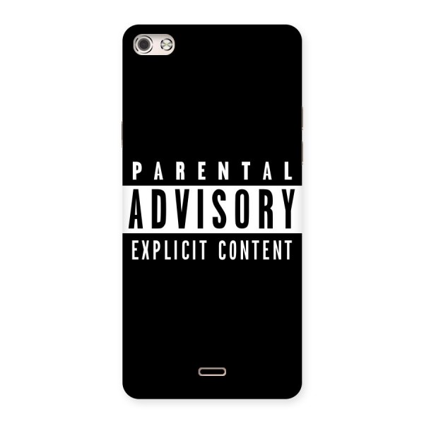 Parental Advisory Label Back Case for Micromax Canvas Silver 5