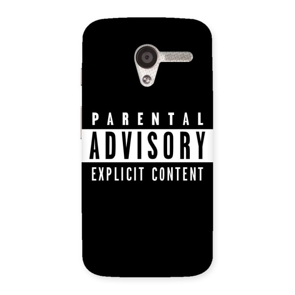 Parental Advisory Label Back Case for Moto X
