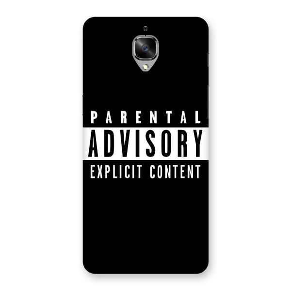 Parental Advisory Label Back Case for OnePlus 3