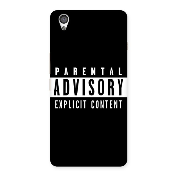 Parental Advisory Label Back Case for OnePlus X