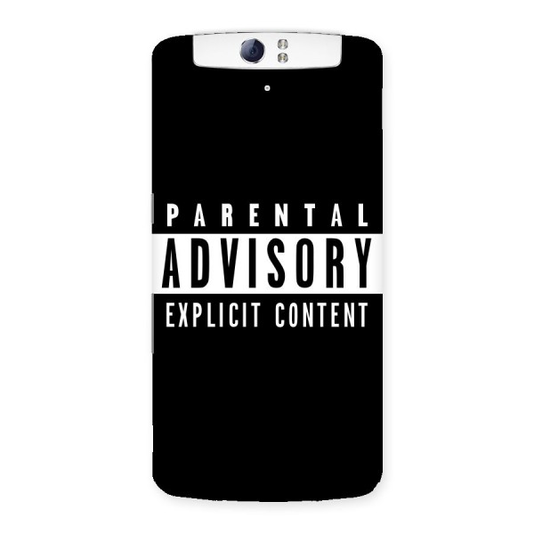 Parental Advisory Label Back Case for Oppo N1