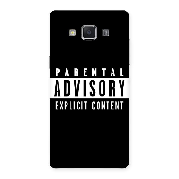 Parental Advisory Label Back Case for Samsung Galaxy A5