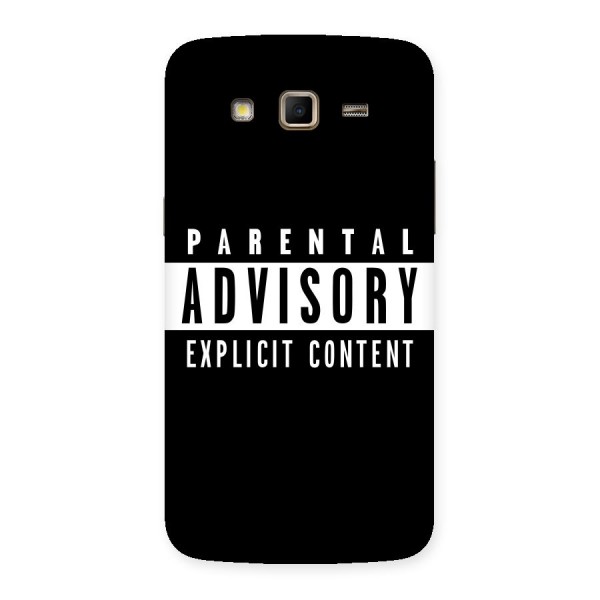 Parental Advisory Label Back Case for Samsung Galaxy Grand 2