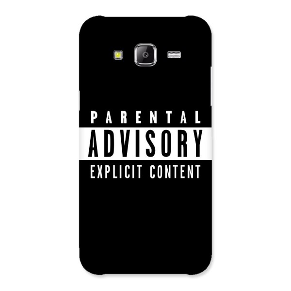 Parental Advisory Label Back Case for Samsung Galaxy J2 Prime