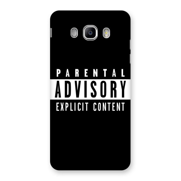 Parental Advisory Label Back Case for Samsung Galaxy J5 2016