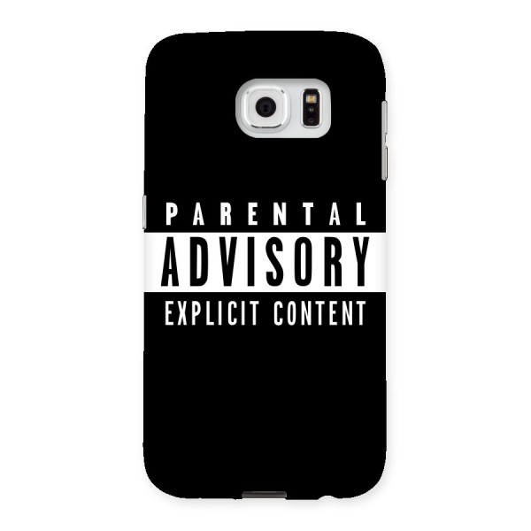 Parental Advisory Label Back Case for Samsung Galaxy S6