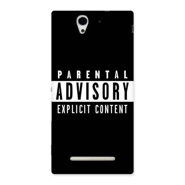 Parental Advisory Label Back Case for Sony Xperia C3