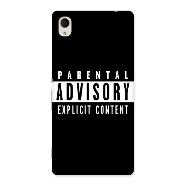 Parental Advisory Label Back Case for Sony Xperia M4