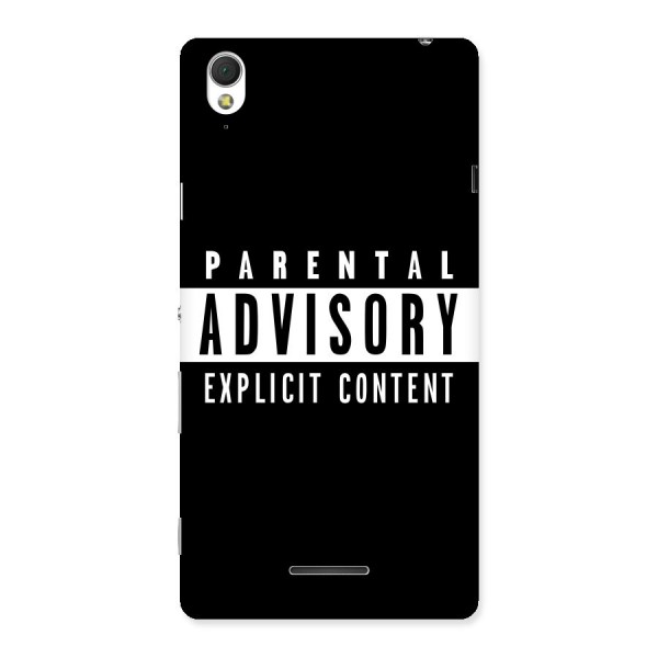 Parental Advisory Label Back Case for Sony Xperia T3