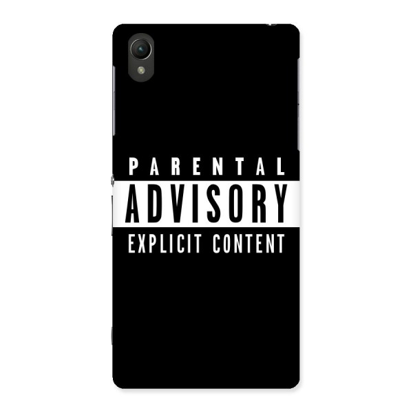 Parental Advisory Label Back Case for Sony Xperia Z2